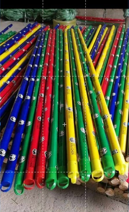 Wooden mop sticks — assorted colours