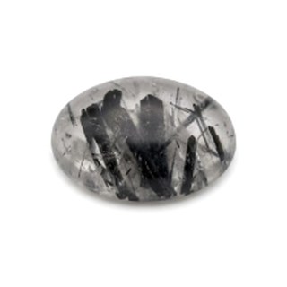 Black Rutile Quartz cabochon